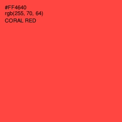 #FF4640 - Coral Red Color Image